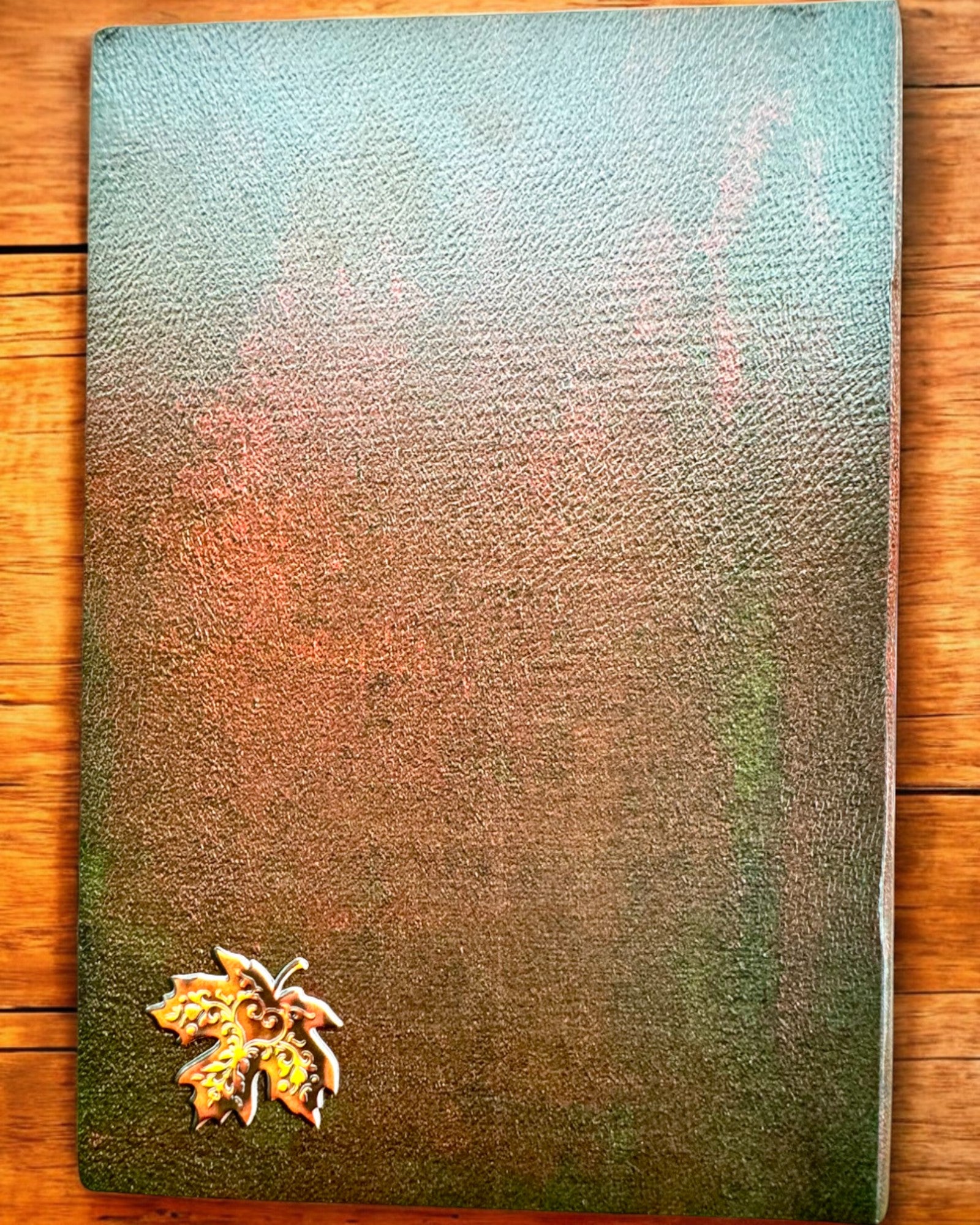 Leśny Jeleń – Notizbuch mit Hirschmotiv, A5 - Personalisierung mit Gravur als Geschenk