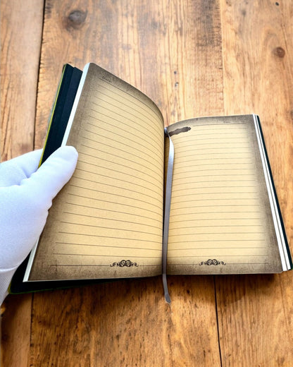 Leśny Jeleń – Notizbuch mit Hirschmotiv, A5 - Personalisierung mit Gravur als Geschenk