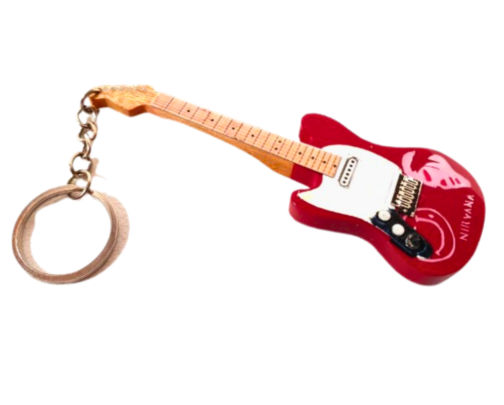 Schlüsselanhänger Gitarre im Stil von Nirvana - Kurt Cobain EGK-1365