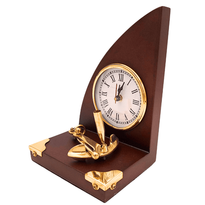 Maritimes Schreibtischset Uhr und Stifthalter – Yacht – TC025
