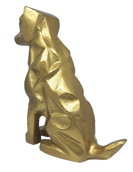 Goldene Dekofigur Hund - DOG2