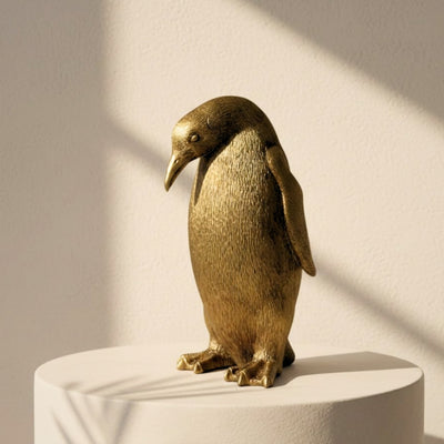 Dekorfigur goldener Pinguin Höhe 20,5 cm – 3989FJZ