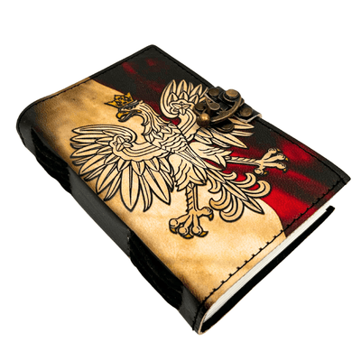 Ledernotizbuch Tagebuch Polnischer Adler patriotisch - 200 Seiten - AH13
