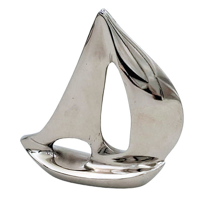 Elegante silberne Aluminium-Yacht 12,5 cm mit Gravurmöglichkeit