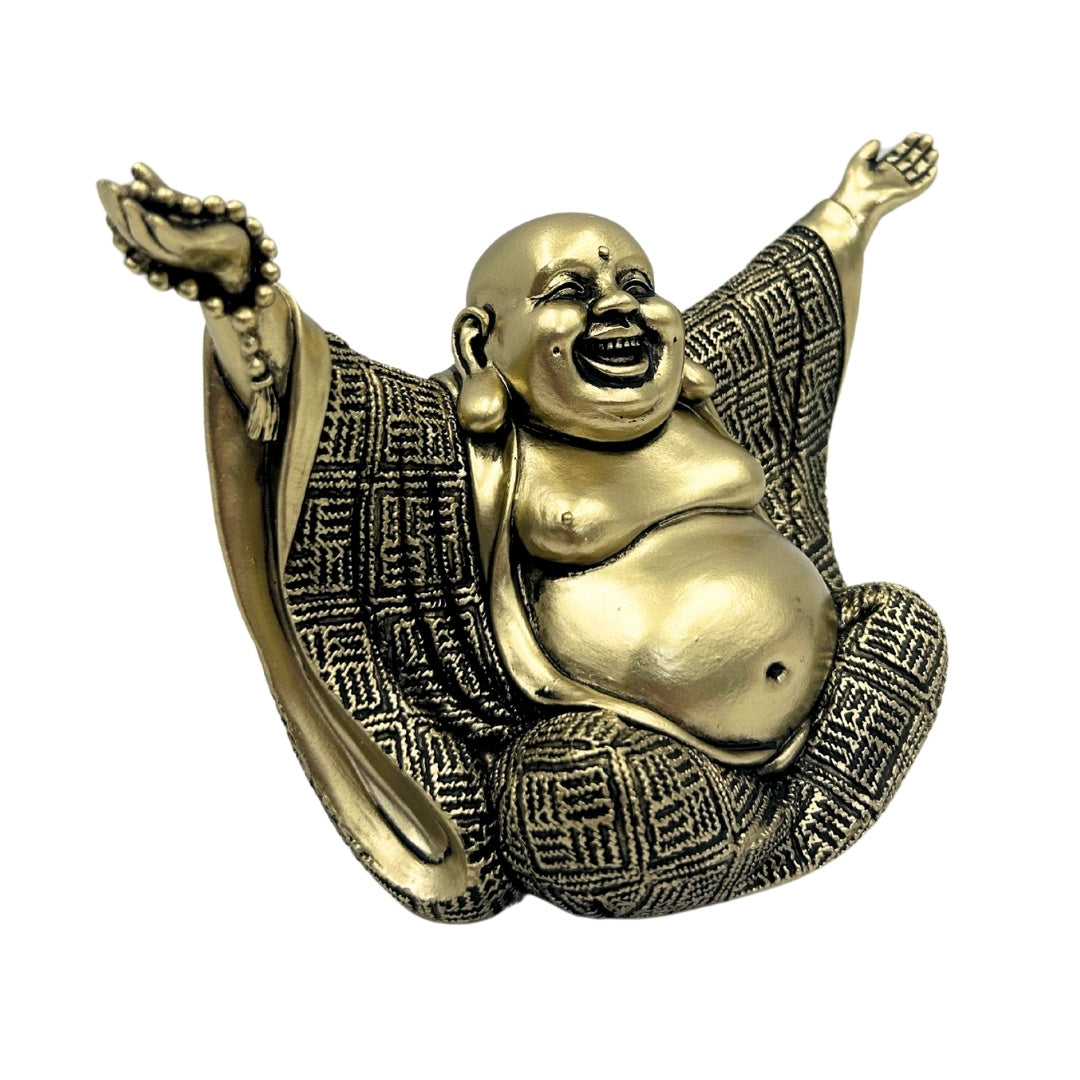 Buddha-Figur – fröhlicher Buddha – goldene Dekoration - 4406FJH