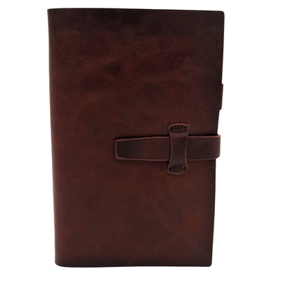 Elegantes Leder-Notizbuch A6 Retro Vintage mit Verschluss – Tagebuch – EE3