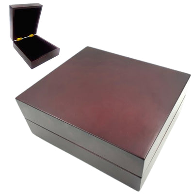 Holz-Geschenkbox 14 x 16 x 6,7 cm für Geschenk mit Filzeinlage - D349