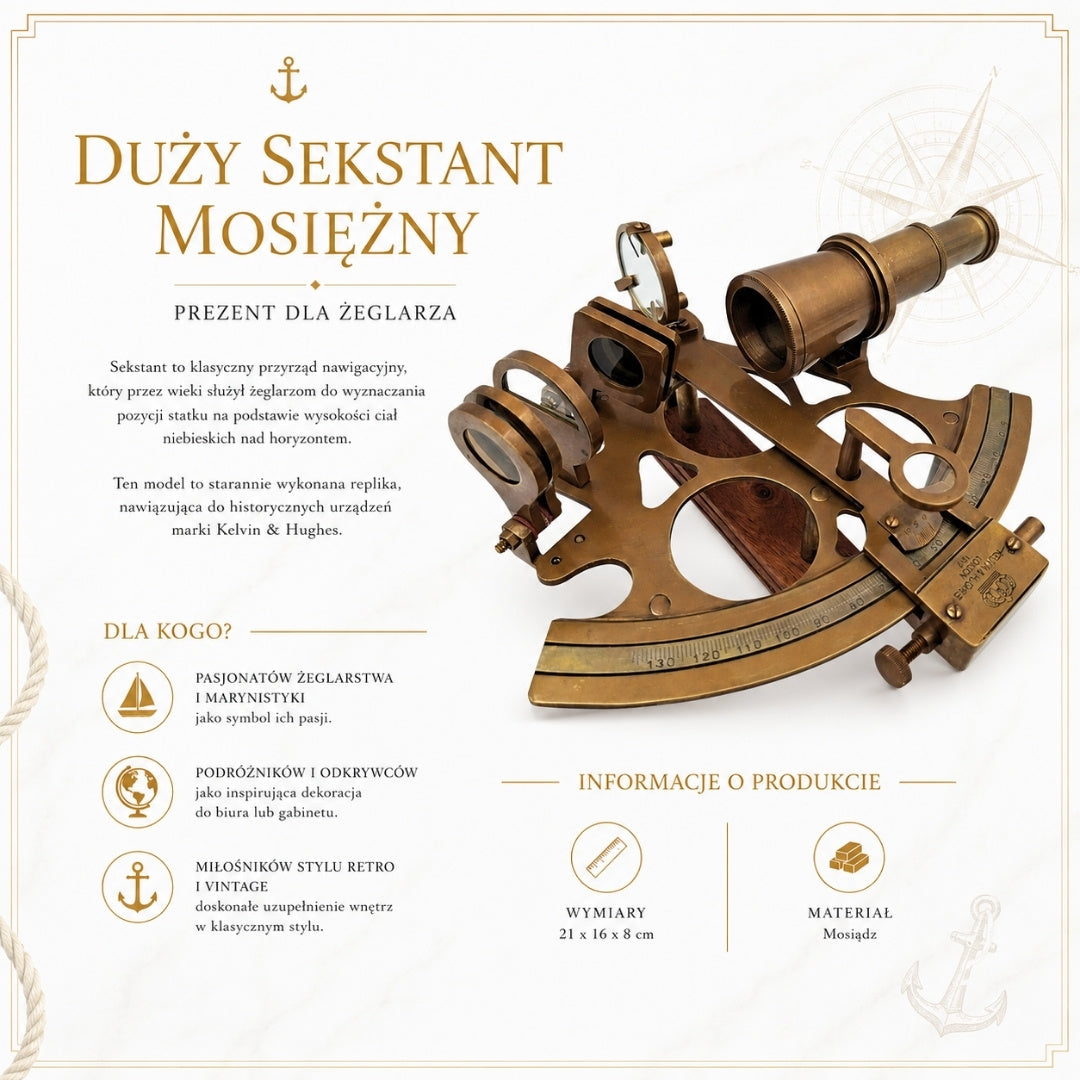Großer Messing-Sextant – Geschenk für Segler - NSHB