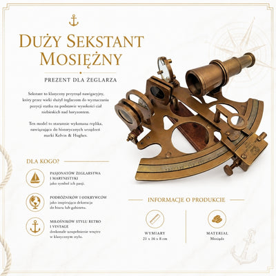 Großer Messing-Sextant – Geschenk für Segler - NSHB