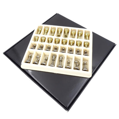 Exklusive Metall-Schachfiguren Italfama 28x28 cm – N035
