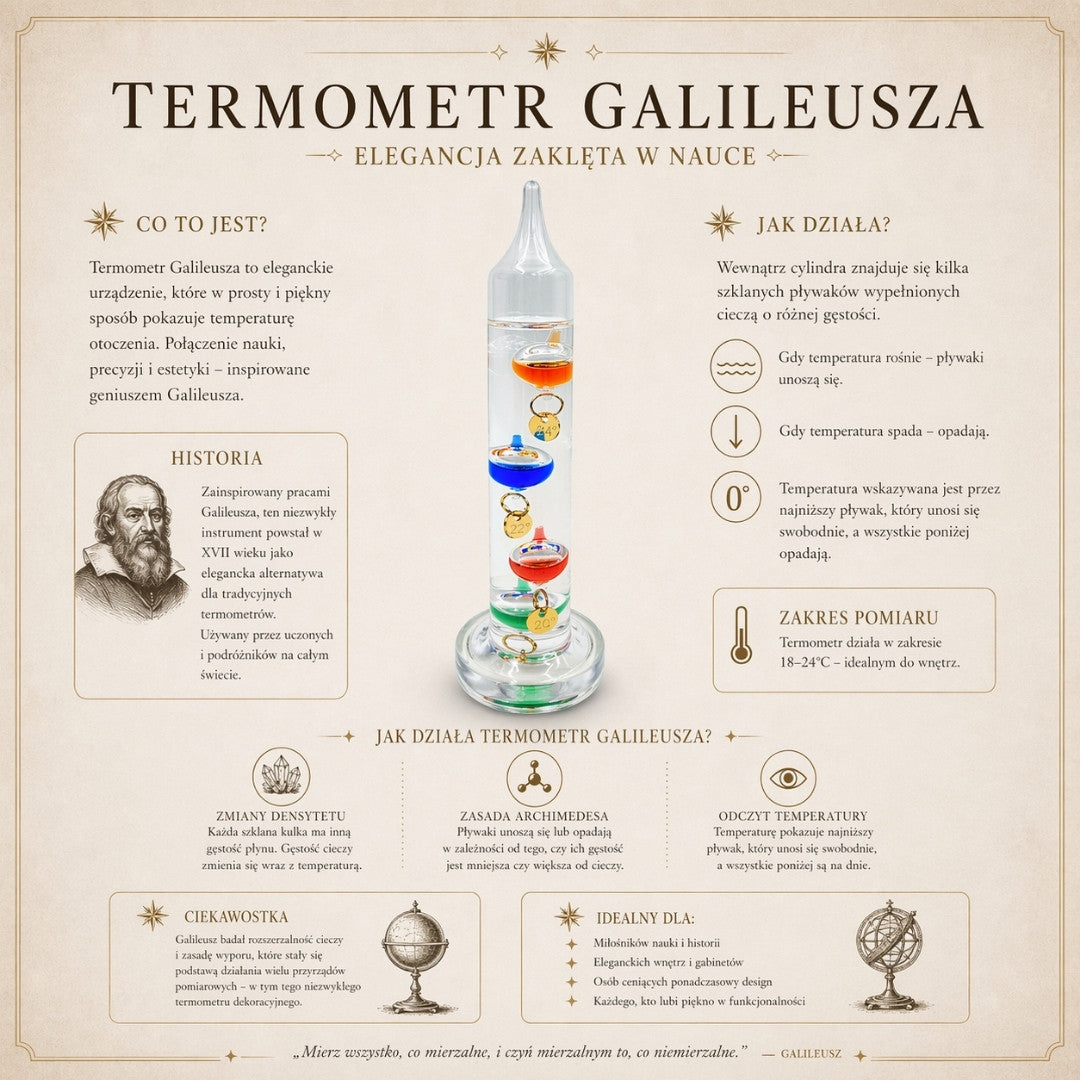 Galileo-Thermometer – wissenschaftliches Geschenk – GA10