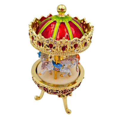 Metall-Spieluhr Karussell - Premium-Dekoration - Geschenk für Mädchen - MX-014
