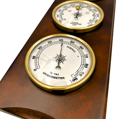 Elegante Wetterstation – Barometer Thermometer Hygrometer 36cm Retro - YG336