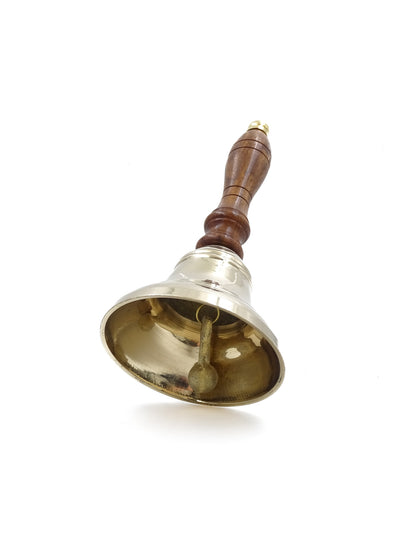 Messing-Handglocke mit Holzgriff – Retro – HB70/3