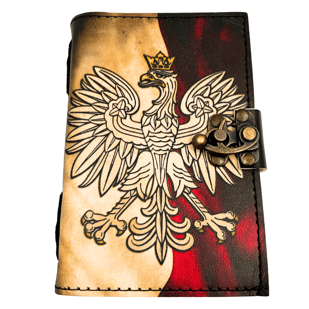 Ledernotizbuch Tagebuch Polnischer Adler patriotisch - 200 Seiten - AH13