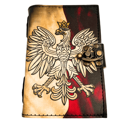 Ledernotizbuch Tagebuch Polnischer Adler patriotisch - 200 Seiten - AH13