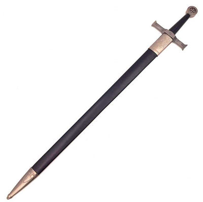 Stählernes Ritterschwert 84 cm in Scheide - Replik - SW-114