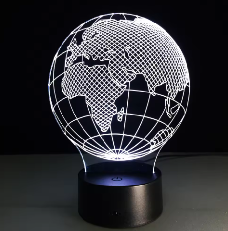 LED-Lampe - Globus - 7 verschiedene Farben - USB - P108