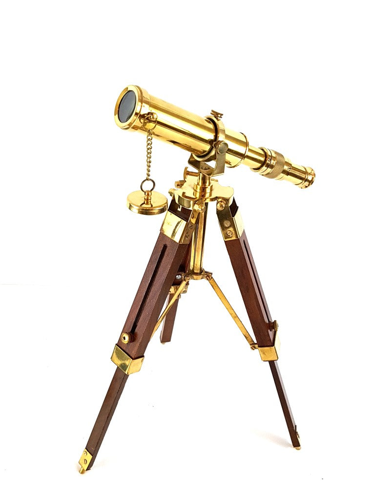 Messing-Fernrohr auf Stativ T05