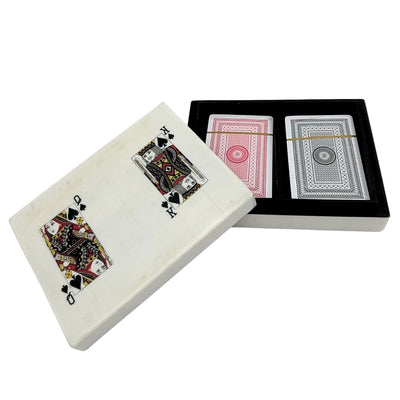 Zwei Kartenspiele in einer Harzbox - Elegantes Geschenk für Spieler - G1220A