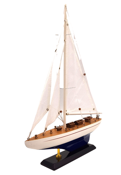 Holzmodell einer Yacht, Höhe 42cm – M1