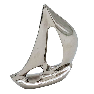 Elegante silberne Aluminium-Yacht 12,5 cm mit Gravurmöglichkeit