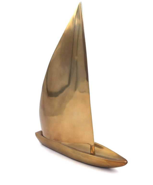 Großes Segelbootmodell - Aluminium - 39 x 30cm - N-3045