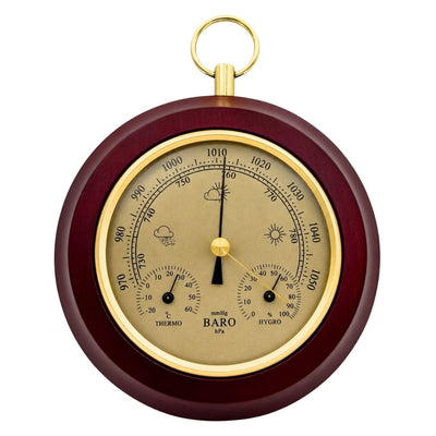 3-in-1-Wetterstation Thermometer Barometer Hygrometer rund - YG386