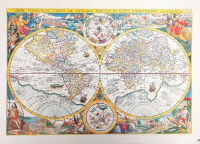 Alte Weltkarte - Orbis Terrarum Reprint - P. Plancius, 1594 r. M1594