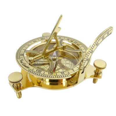Messingkompass mit Sonnenuhr NC1504