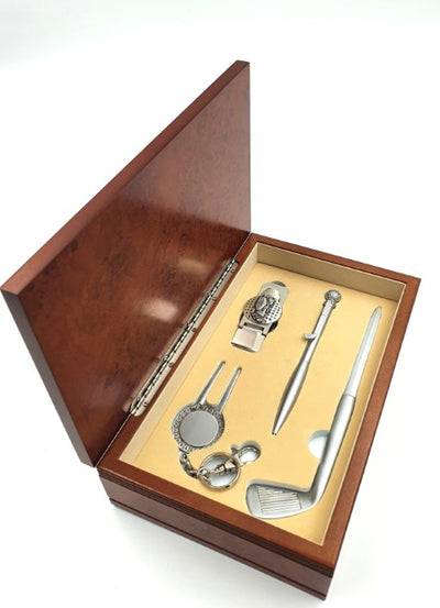 Golf - vierteiliges Geschenkset - ideales Geschenk für Golfliebhaber - G082