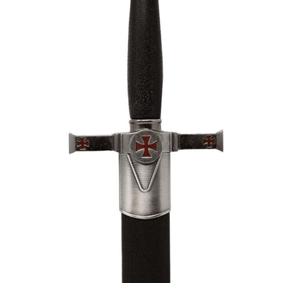 Dekorativer Templerdolch mit Scheide und Gravur - Replik aus Edelstahl, 40 cm