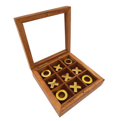 Tic-Tac-Toe in Schachtel mit Glasdeckel - DNU-004