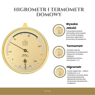 Premium-Hygrometer-Thermometer für den Haushalt - Fischer - 123TMS