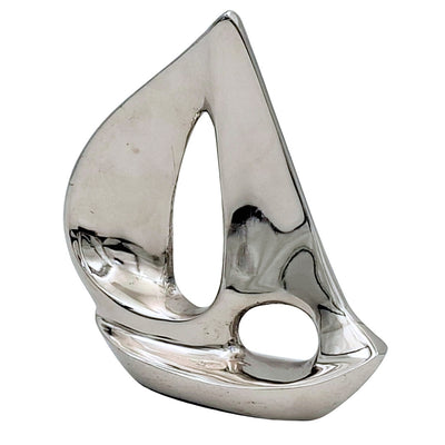 Elegante silberne Aluminium-Yacht 12,5 cm mit Gravurmöglichkeit