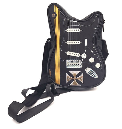 Umhängetasche in Gitarrenform mit Malteserkreuz – Geschenk für einen Gitarristen - RBG-005