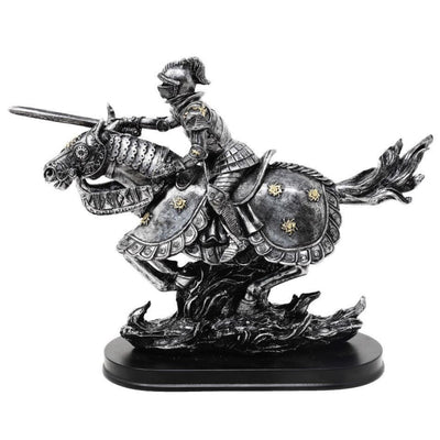 Figur Ritter auf Pferd 31cm – Polyresin, handbemalt – MC-23152