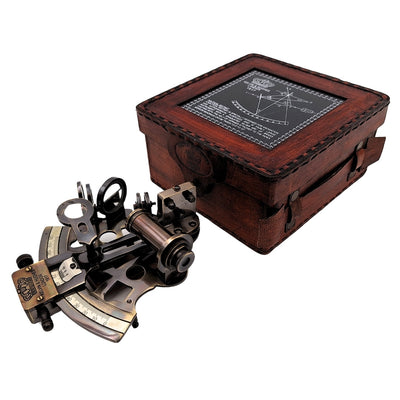 Messing-Sextant in Lederschachtel - NC1514B