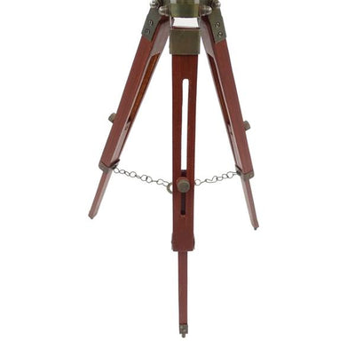 Eleganter Kolonialglobus auf hölzernem Dreibein NC2140 mit verstellbarer Höhe bis 78 cm, laminierter Karte in Weiß- und Brauntönen, ideal als Geschenk mit Möglichkeit zur Personalisierung durch Gravur