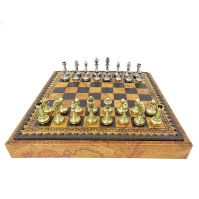Exklusive Metall-Schachfiguren Italfama 28x28 cm – N035