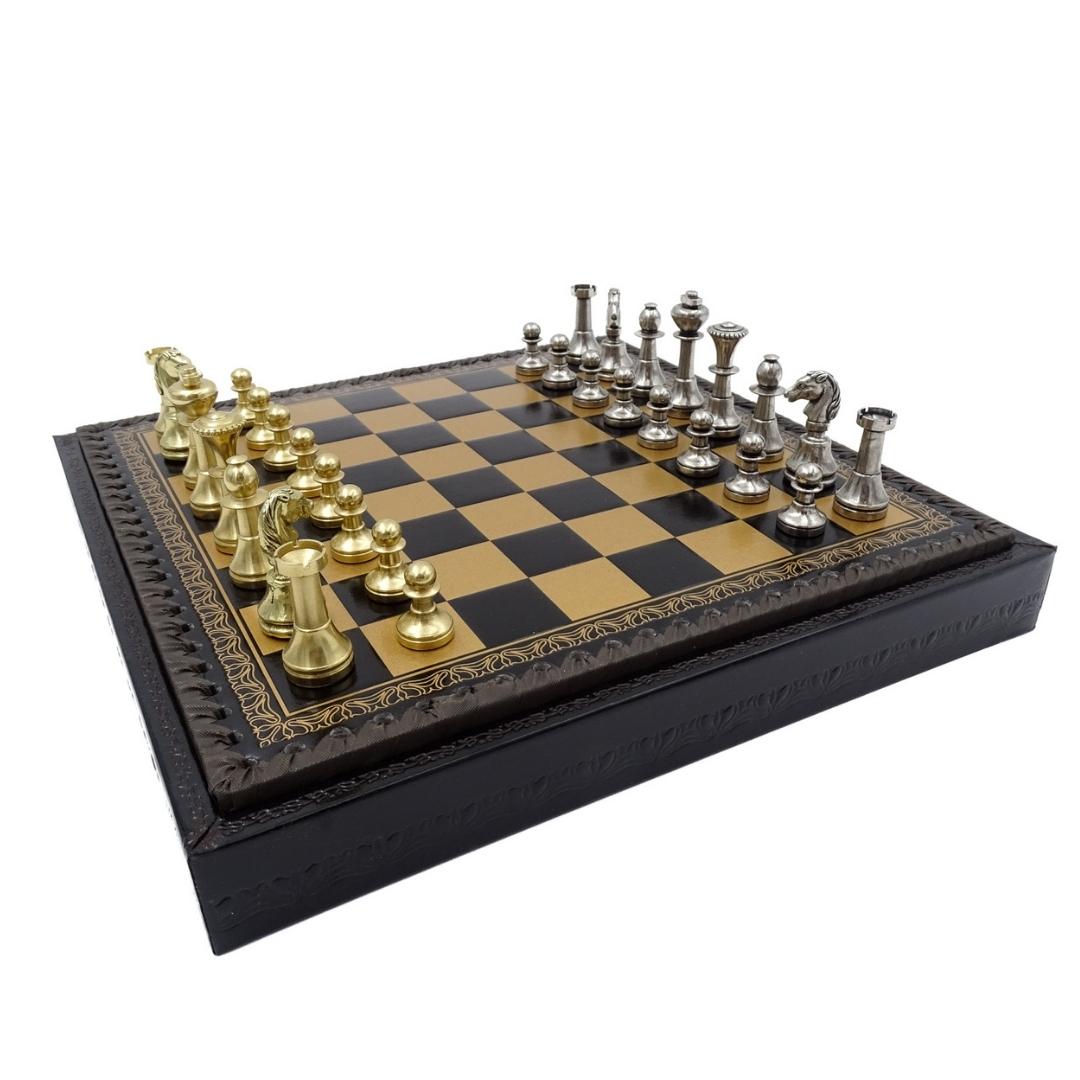 Exklusive Messing-Schachfiguren Italfama 28x28 cm – N001