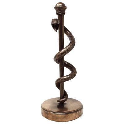 Äskulapstab-Figur, Geschenk für Arzt oder Mediziner - 30 cm, Harz - MC-9634