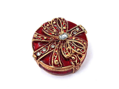 Exklusives kleines Geschenk-Metallkästchen mit Kristallen - B0118-08
