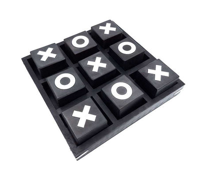 Großes hölzernes Tic-Tac-Toe 24x24cm - Elegantes Strategiespiel - G1079/B