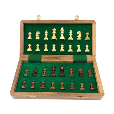Magnetisches Holz-Schachspiel 30x30cm klappbar - G614