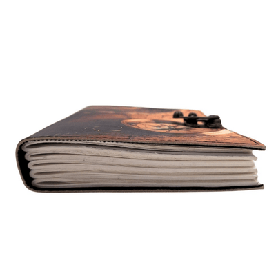Notizbuch Leder Kompass Retro Vintage 200 Seiten – Geschenk für Reisende - AH10A
