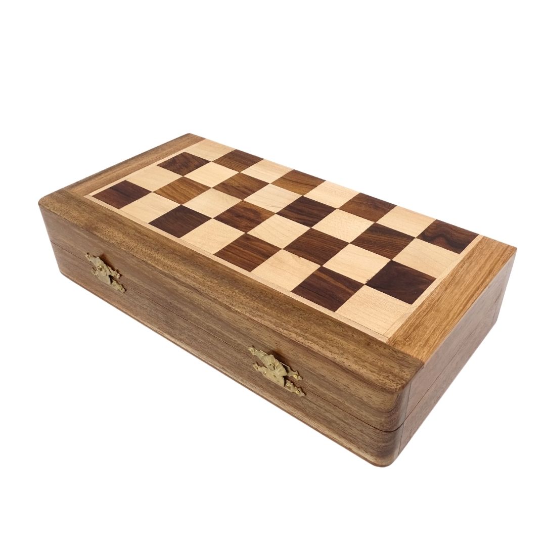Magnetisches Holz-Schachspiel 30x30cm klappbar - G614