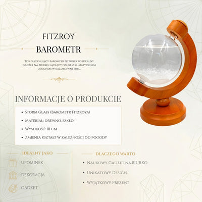 Fitzroy-Sturmbarometer Globus - Schreibtischdekoration Gadget - BAW11003