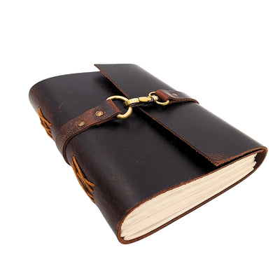 Elegantes Retro-Leder-Notizbuch 200 Seiten Vintage - AH06