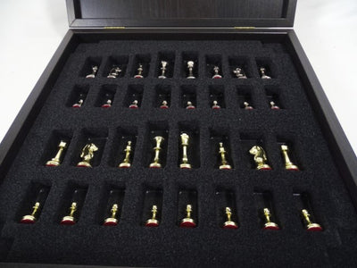 Exklusives Messing-Schachspiel 28x28cm - Staunton - S32BLA